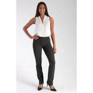 Betabrand Charcoal Gray Classic Dress Pant Yoga Straight Leg Dress Pant Size XXL
